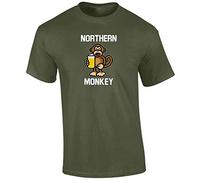 Crown Designs Northern Monkey Funny Premium Quality Regular Fit T-Shirt Top for Men and Teens - Military Green/4XL
