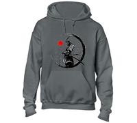 Crown Designs Painted Samurai Cool Premium Quality Unisex Hoodies for Men, Women and Teens - Grey/XL