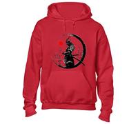 Crown Designs Painted Samurai Cool Premium Quality Unisex Hoodies for Men, Women and Teens - Red/S