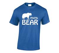 Crown Designs Papa Bear Novelty Gifts for Men & Teenagers T-Shirts Tops - Royal/X-Large