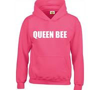 Crown Designs Queen Bee Unisex Hoodies for Men, Women & Teenagers - Hot Pink/Medium