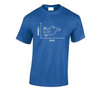Crown Designs Rabbit Duck Graph Chart Cool Funky Geek Nerd for Men & Teenagers T-Shirts Tops - Royal/Large