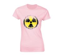Crown Designs Radioactive Retro Cool Premium Quality Fitted T-Shirt Top for Women and Teens
