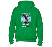Crown Designs Revolution Angel Cool Modern Fashion Graffiti Art Banksy Top Premium Quality Unisex Hoodies for Men, Women and Teens - Green/L