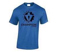 Crown Designs Robot Wars Champion 1998 Novelty Gifts for Men & Teenagers T-Shirts Tops - Royal/Large