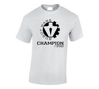 Crown Designs Robot Wars Champion 1998 Novelty Gifts for Men & Teenagers T-Shirts Tops - White/X-Large