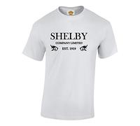 Crown Designs Shelby Company Limited Action TV Show Inspired Gift for Men & Teenagers T-Shirts Tops (White/Large)