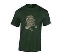 Crown Designs Sherlock Spy Cool Funky Geek Nerd Premium Quality Regular Fit T-Shirt Top for Men and Teens - Dark Green/M
