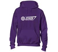 Crown Designs Stark Industries Super Hero Movie & Comic Book Fan Gift Unisex Hoodies for Men, Women & Teenagers - Purple/X-Large