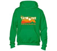 Crown Designs Tatooine Suns Space Wars Sci Fi Movie Film Inspired Premium Quality Unisex Hoodies for Men, Women and Teens - Green/M