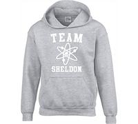 Crown Designs Team Sheldon Atom Symbol Comedy TV Show Inspired Gift Unisex Hoodies for Men, Women & Teenagers - Grey/Large