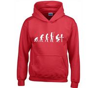 Crown Designs The Evolution of a Pc Gamer Cool Video Game Fan Gift Unisex Hoodies for Men, Women & Teenagers - Red/Large