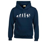 Crown Designs The Evolution of a Pc Gamer Cool Video Game Fan Gift Unisex Hoodies for Men, Women & Teenagers - Navy/XX-Large