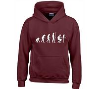 Crown Designs The Evolution of a Pc Gamer Cool Video Game Fan Gift Unisex Hoodies for Men, Women & Teenagers - Maroon/X-Large