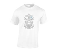 Crown Designs The Eye of Odin Cool Premium Quality Regular Fit T-Shirt Top for Men and Teens - White/XXL