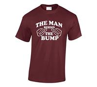 Crown Designs The Man Behind The Bump Funny Cool for Men & Teenagers T-Shirts Tops - Maroon/Medium