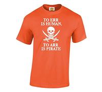 Crown Designs to ERR is to Human Funny Cool for Men & Teenagers T-Shirts Tops - Orange/XX-Large