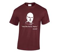 Crown Designs Use The Force Harry - Gandalf Sci-Fi Mashup Funny Cool for Men & Teenagers T-Shirts Tops - Maroon/3XL