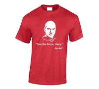 Crown Designs Use The Force Harry - Gandalf Sci-Fi Mashup Funny Cool for Men & Teenagers T-Shirts Tops - Red/Large