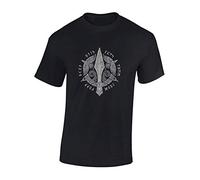 Crown Designs Viking Dagger Cool Novelty Premium Quality Regular Fit T-Shirt Top for Men and Teens - Black/XXL