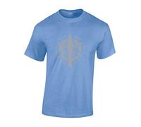 Crown Designs Viking Dagger Cool Novelty Premium Quality Regular Fit T-Shirt Top for Men and Teens - Carolina Blue/L