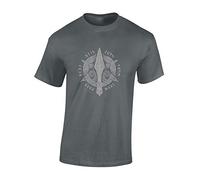 Crown Designs Viking Dagger Cool Novelty Premium Quality Regular Fit T-Shirt Top for Men and Teens - Charcoal/3XL