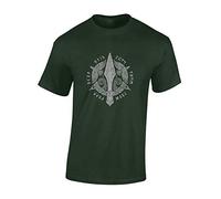 Crown Designs Viking Dagger Cool Novelty Premium Quality Regular Fit T-Shirt Top for Men and Teens - Dark Green/M