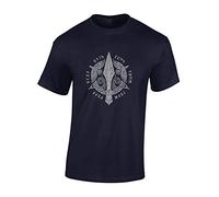 Crown Designs Viking Dagger Cool Novelty Premium Quality Regular Fit T-Shirt Top for Men and Teens - Navy/S