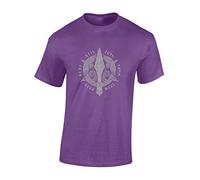Crown Designs Viking Dagger Cool Novelty Premium Quality Regular Fit T-Shirt Top for Men and Teens - Purple/M
