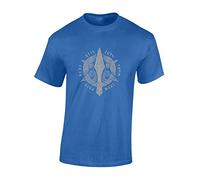 Crown Designs Viking Dagger Cool Novelty Premium Quality Regular Fit T-Shirt Top for Men and Teens - Royal/XXL