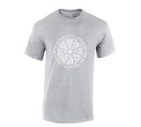 Crown Designs Viking Shield Vintage Cool Novelty Premium Quality Regular Fit T-Shirt Top for Men and Teens - Sports Grey/S