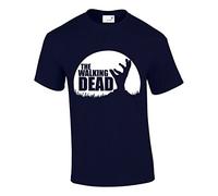 Crown Designs Walking Dead Zombie TV Show Inspired for Men & Teenagers T-Shirts Tops - Navy/X-Large