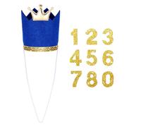 Crown Dog Birthday Hat, Reusable Dog Birthday Party Hat with 0-8 Numbers Blue Puppy Birthday Crown Hat Cat Dog Boy Girl Birthday Party Decoration Supplies for Adoption Celebration or Gotcha Day Photos