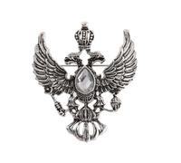Crown Double Head Eagle Brooch Pin WaterDrop Crystal Patriotic Lapel Pin for Women Men Retro Wing Metal Pin Independence Day Badge Brooch