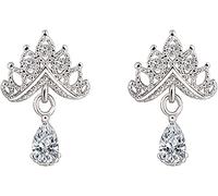 Crown Earrings Fashion Earrings Women's Diamond Encrusted Zircon Water Droplets Jewelry For Women And Drop Pearl EarringsDurability