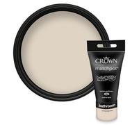 Crown EASYCLEAN BATHROOM Beige Anti Mould Paint Tester Pot Sample 40ml | Try Wheatgrass before you buy. Anti-mould bathroom paint sample. Mould & condensation resistant. Low VOC