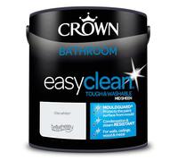 Crown Easyclean Bathroom Mid Sheen Paint 2.5L Clay White