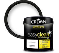 Crown Easyclean Kitchen Matt Emulsion, 2.5L, Pure Brilliant White
