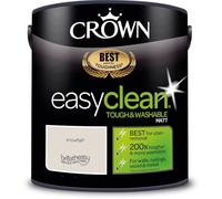 Crown Easyclean Matt Emulsion Paint Snowfall 5L - Washable & Wipeable Interior Wall Paint