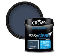 Crown Easyclean Bathroom Mid Sheen Emulsion Paint, 2.5L, Midnight Navy