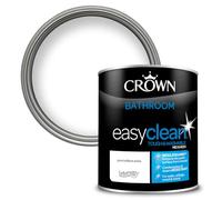 Crown Easyclean Bathroom Emulsion, Pure Brilliant White 1L