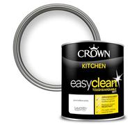 Crown Easyclean Kitchen Matt Emulsion, Pure Brilliant White 1L