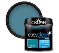 Crown EASYCLEAN Teal Anti Mould Bathroom Paint, Mid Sheen 2.5L | Washable Teal anti-mould bathroom & wall paint. Mould & condensation resistant on walls, wood & metal. Low odour