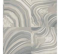 Crown Emporium Savoy Grey Wallpaper M1465 - Stone Tile Marble Effect Glitter