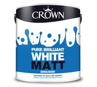 Crown Emulsion Paint Pure Brilliant White Matt/Silk 2.5L