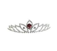 Crown Fashion Princess Tiaras And Crowns Headband Kid Girls Lover Bridal Prom Crown Wedding Party Accessiories Hair Jewelry Suitable for Wedding Tiara, Girl's Birthday Tiara (Red)