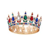 Crown for Women, KC Gold Rhinestone Queen Crown, Elegant Tiara for Bridal, Birthday & Costume Events, Crystal Princess Hair Accessories, Metal, rhinestone
