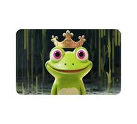 Crown Frog Front Door Mat, Dirt Trapper Floor Mats All-Weather Heavy Duty Welcome Mats for Entryway Absorben Bath Mat Non-Slip Low Profile Doormat Area Rug 20" x 31.5"
