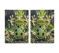 Crown Frog Passport Holder Personalized Passport Wallet for Women Men Travel Document Organizer Holder