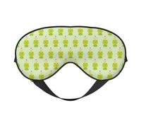 Crown Frog Printing All-Occasion Sleep Eye Mask with Double Sides Adjustable Strap Perfect for Shifts & Travel
